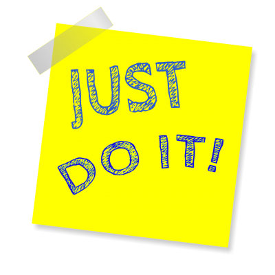Ein Post it mit den Worten Just Do it!